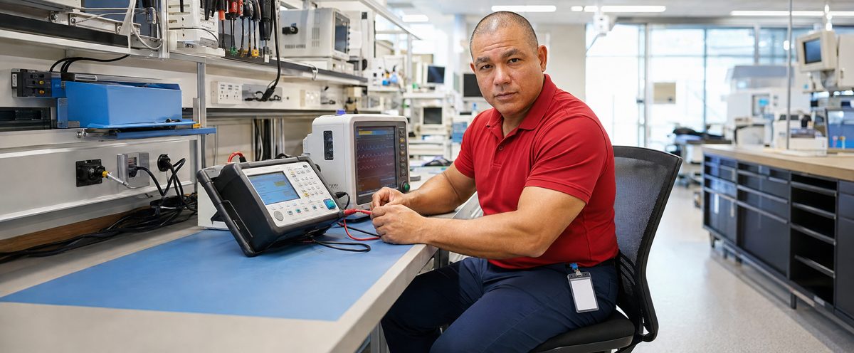 BiomedRx App — built by working BMETs BiomedRx biomedical equipment technician in the field using the BiomedRx App